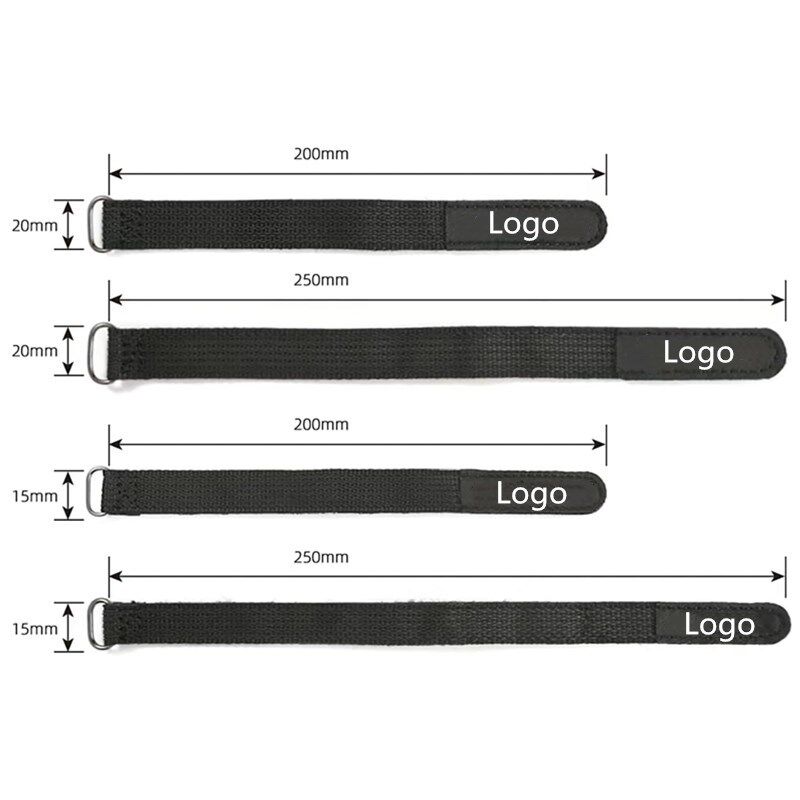 Verstelbare haak- en loopbanden met niet-glijde siliconen ruggengraat voor strak beveiligde batterijmontage en bescherming van elektronica